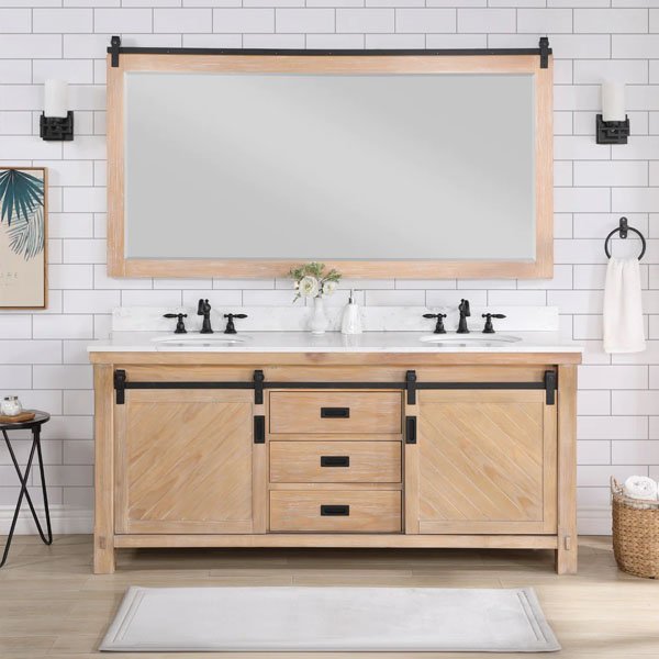 White Composite Countertop - Weathered pine